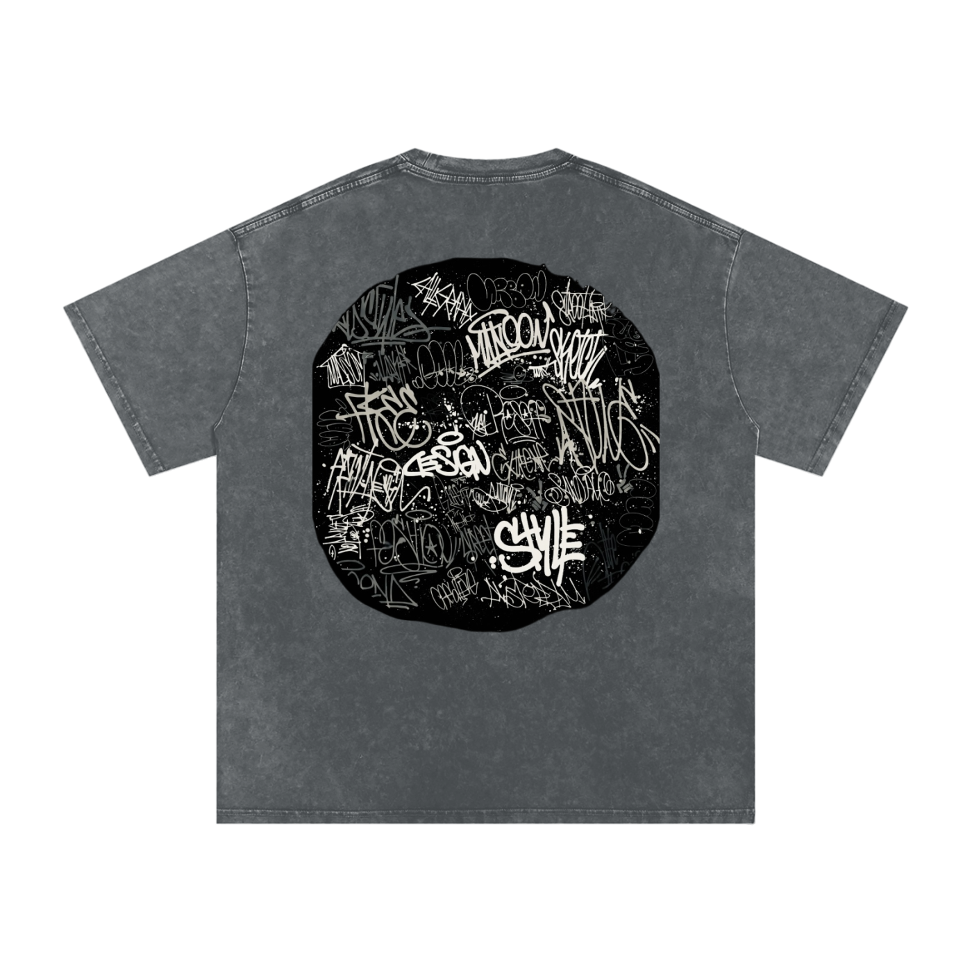 Snow Washed Oversized Cotton T-Shirt