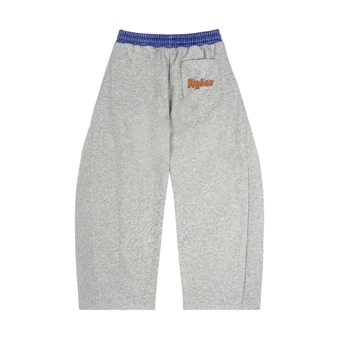 Plaid Waistband Barrel Sweatpants