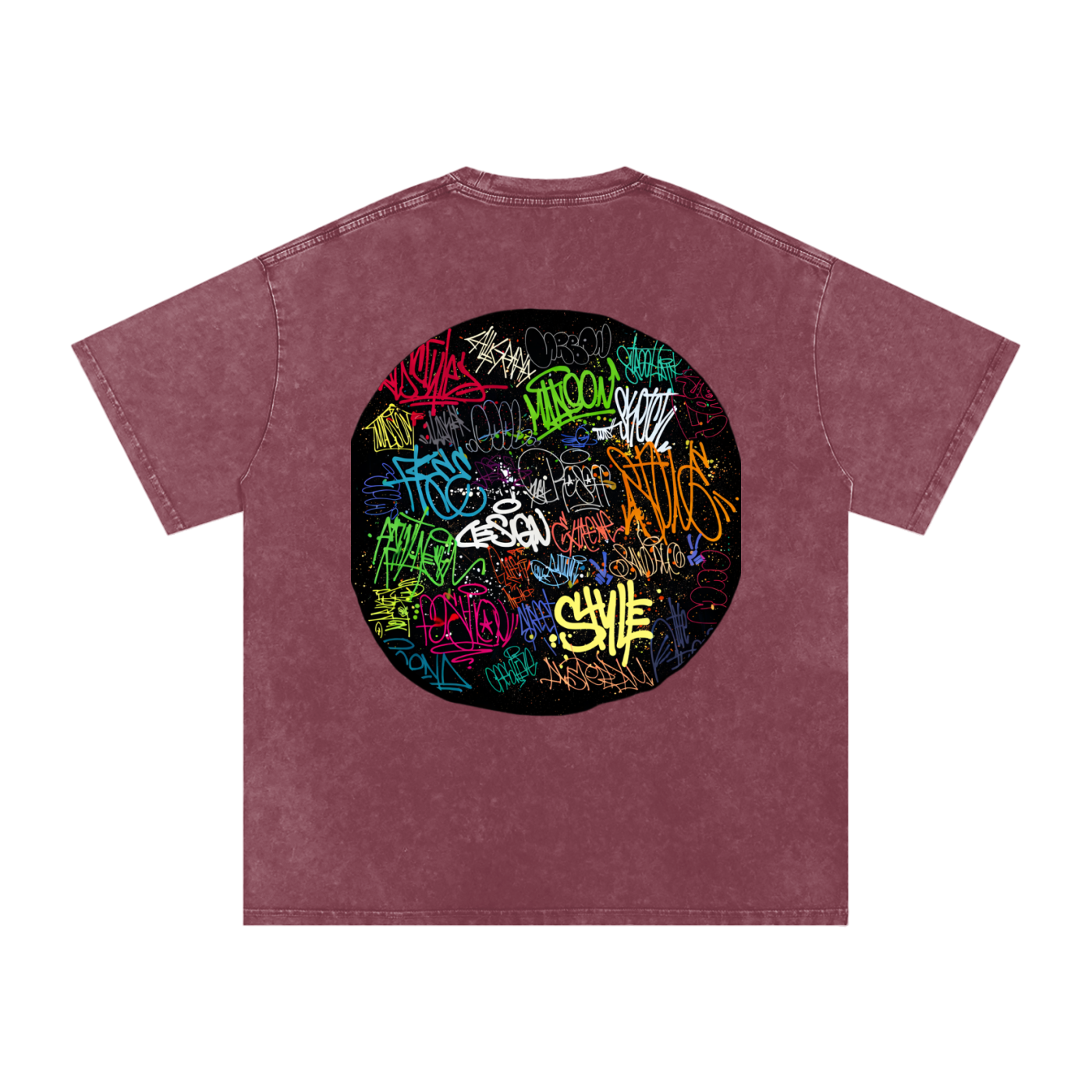 Snow Washed Oversized Cotton T-Shirt