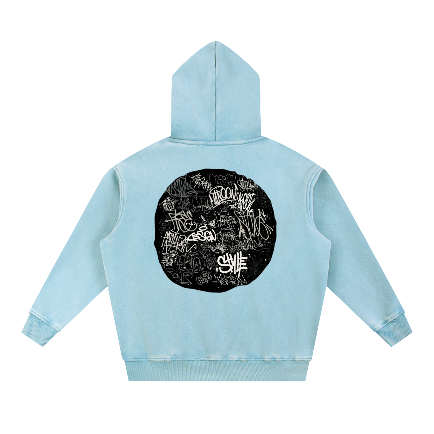 Snow Wash Fleece Oversize Hoodie
