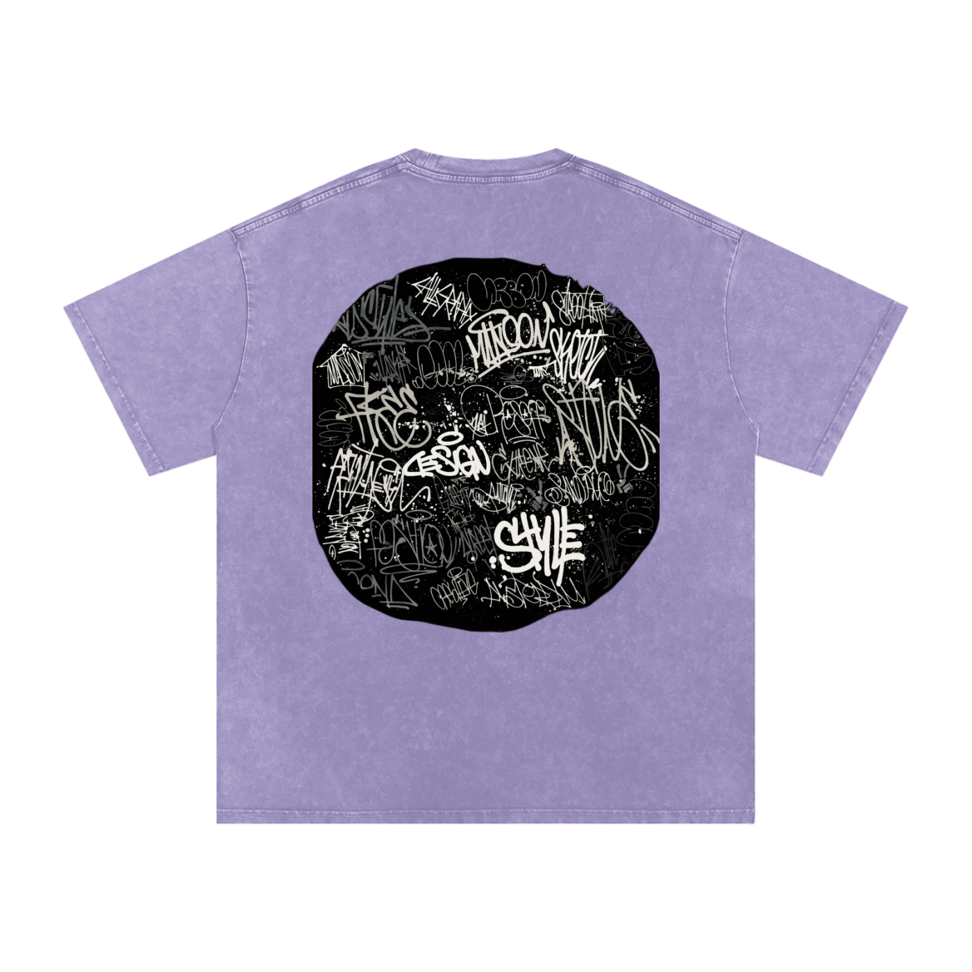 Snow Washed Oversized Cotton T-Shirt