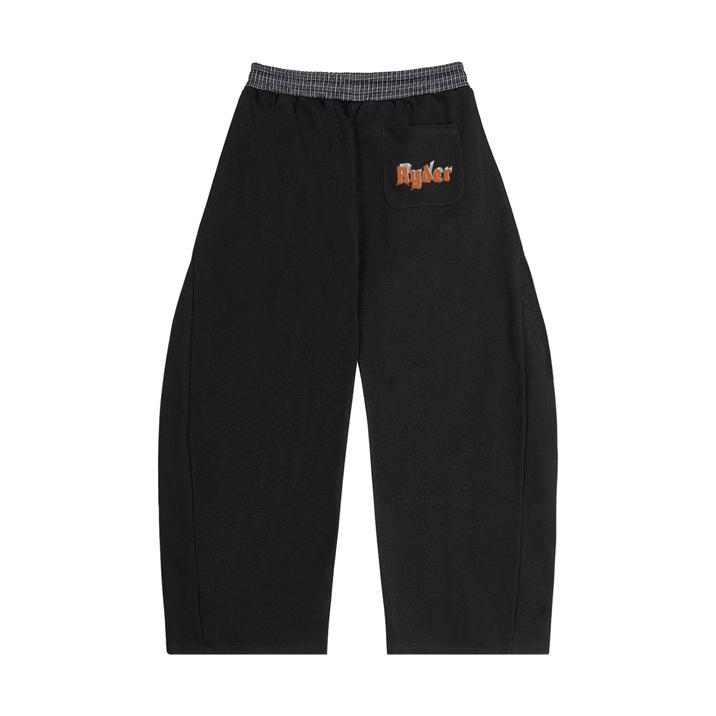 Plaid Waistband Barrel Sweatpants