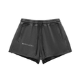 Snow Washed Raw Edge Drawstring Shorts