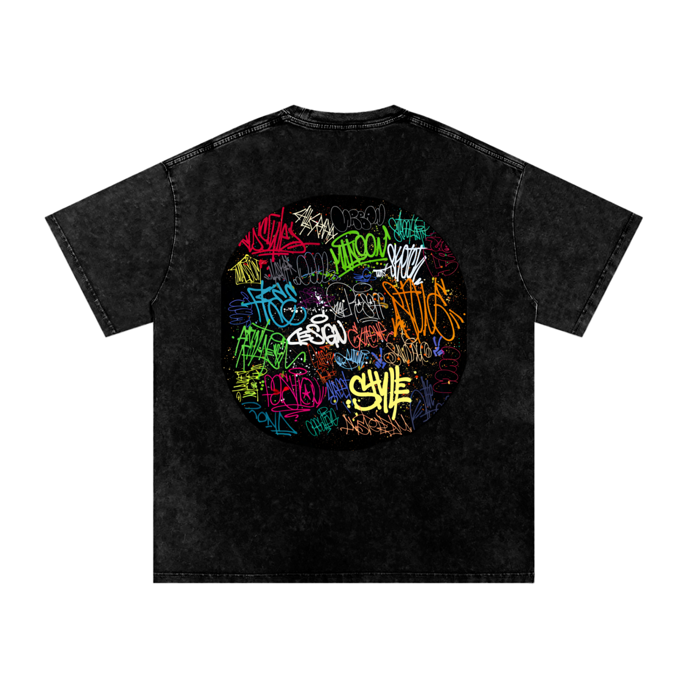 Snow Washed Oversized Cotton T-Shirt