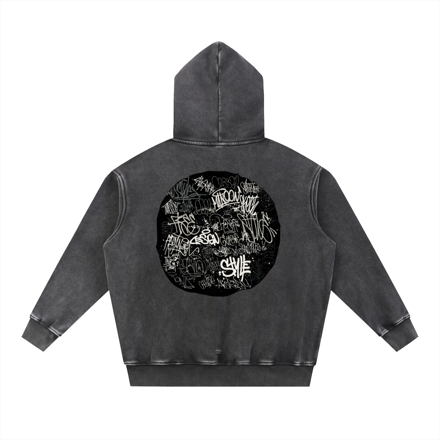 Snow Wash Fleece Oversize Hoodie