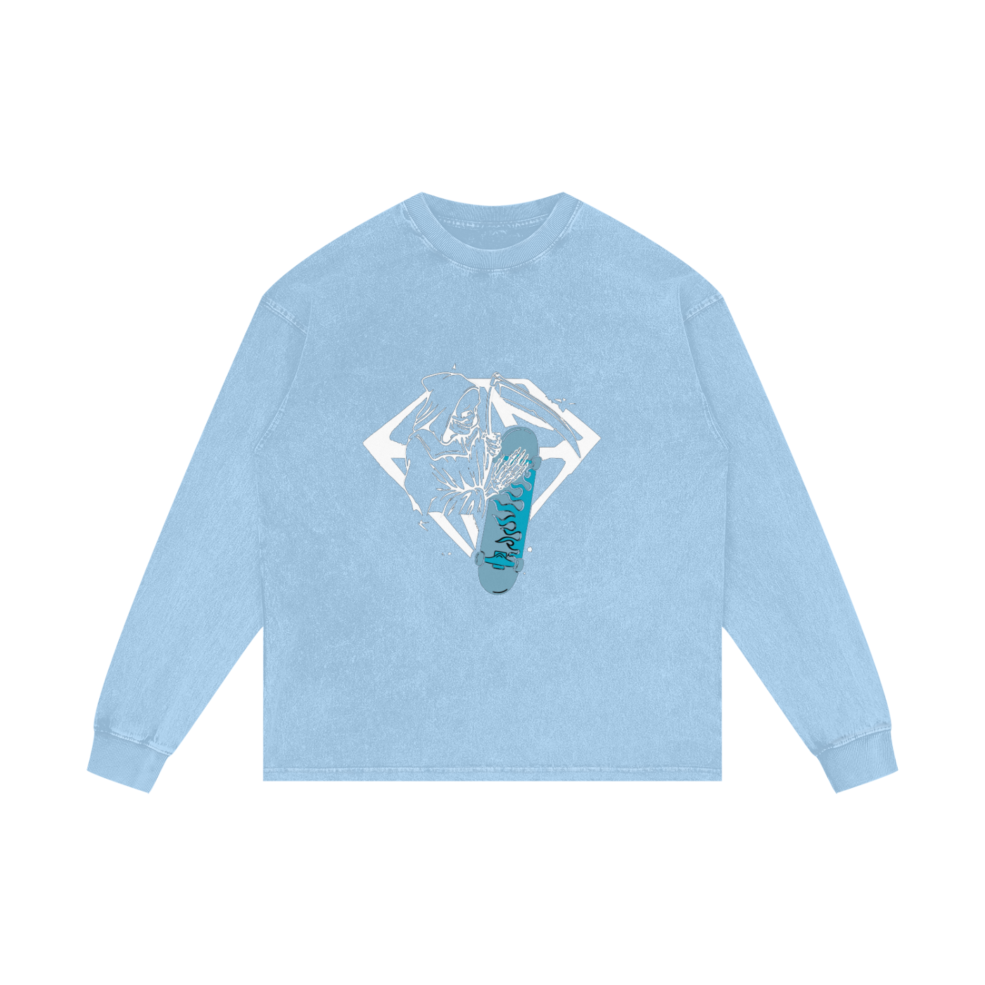 Acid Wash Oversize Long Sleeve T-Shirt