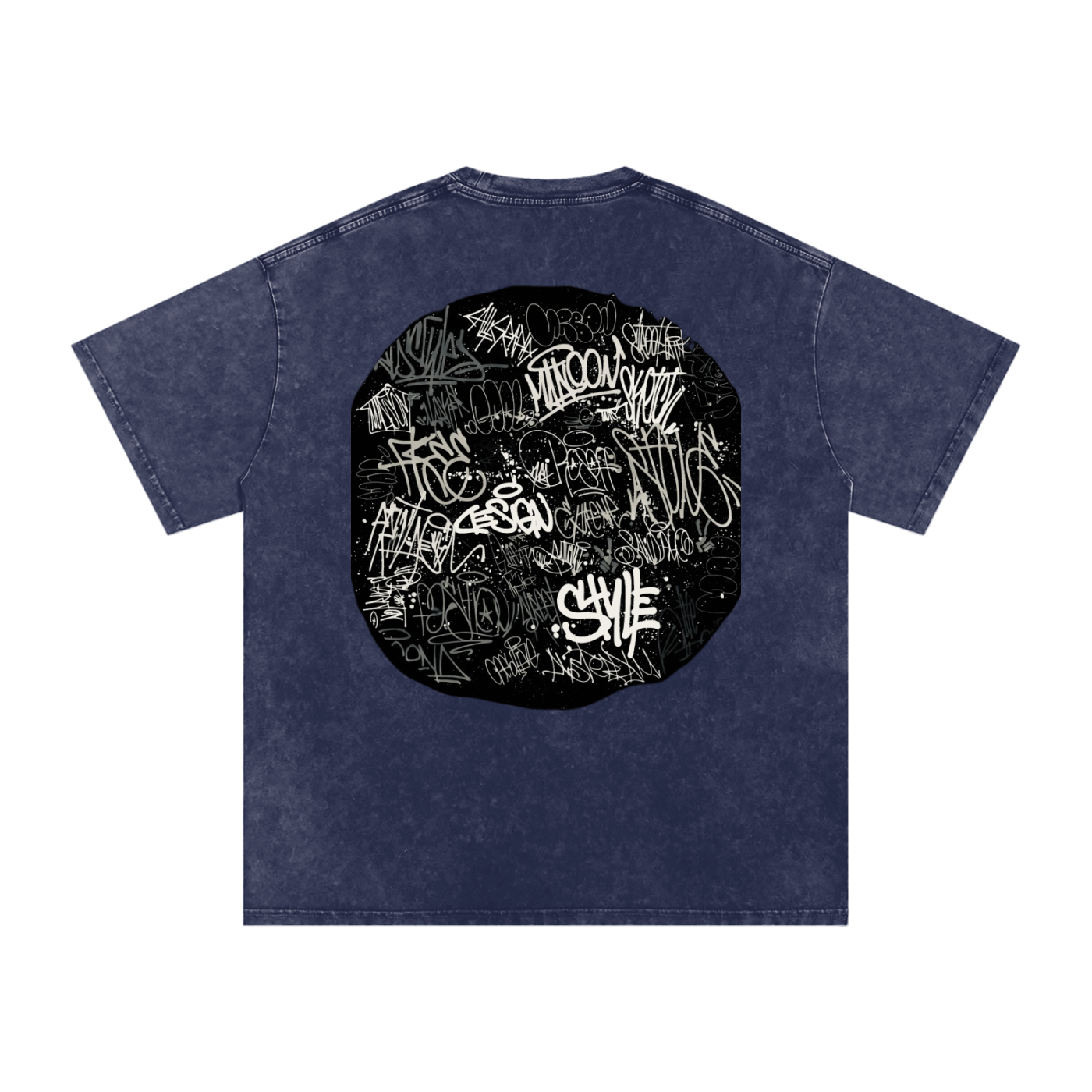 Snow Washed Oversized Cotton T-Shirt