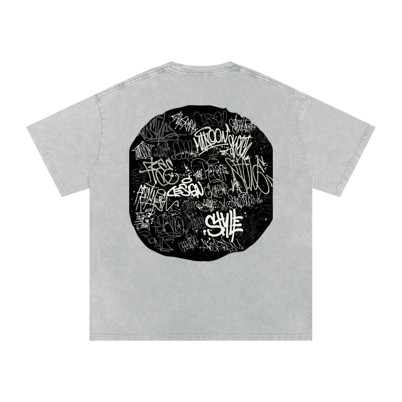 Snow Washed Oversized Cotton T-Shirt