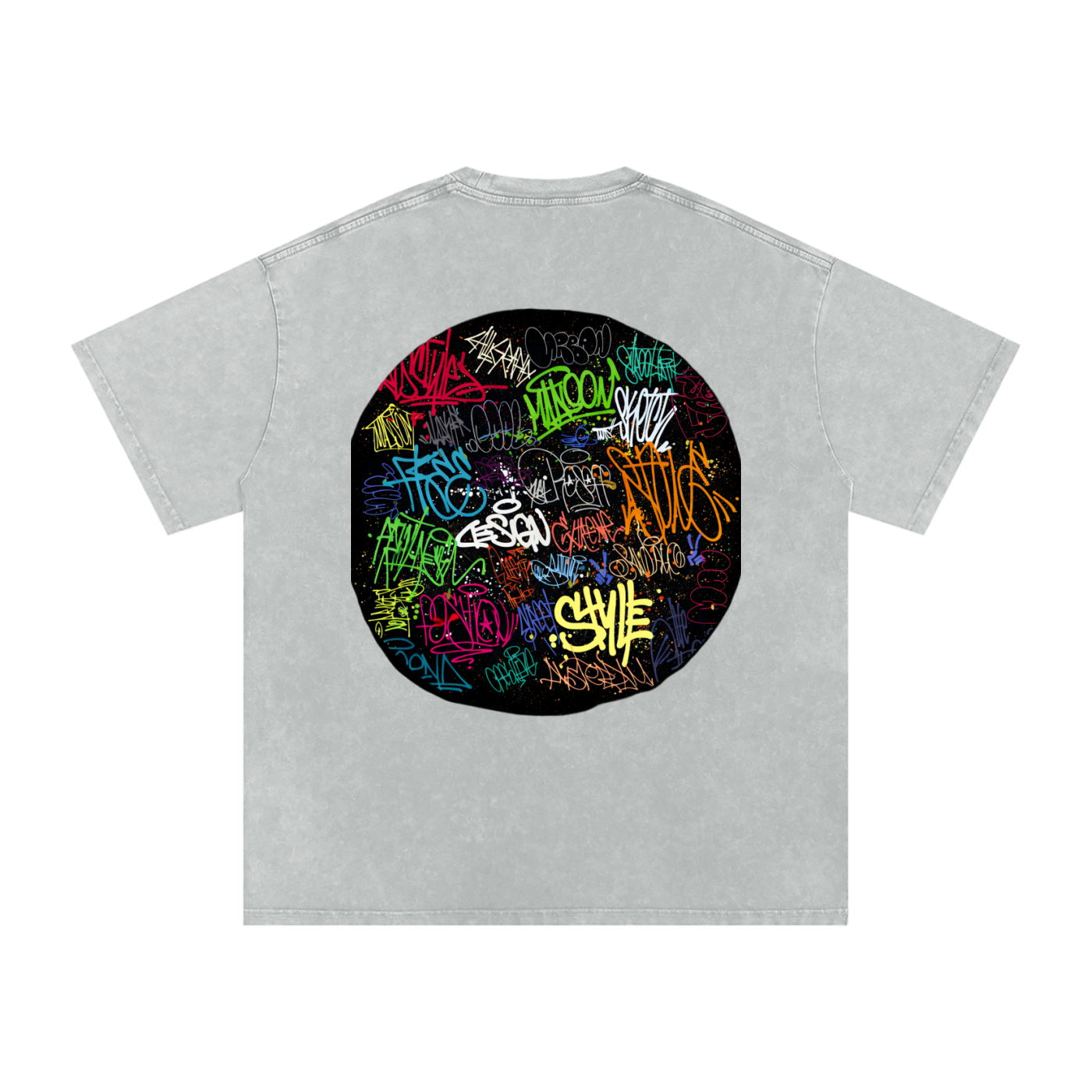 Snow Washed Oversized Cotton T-Shirt