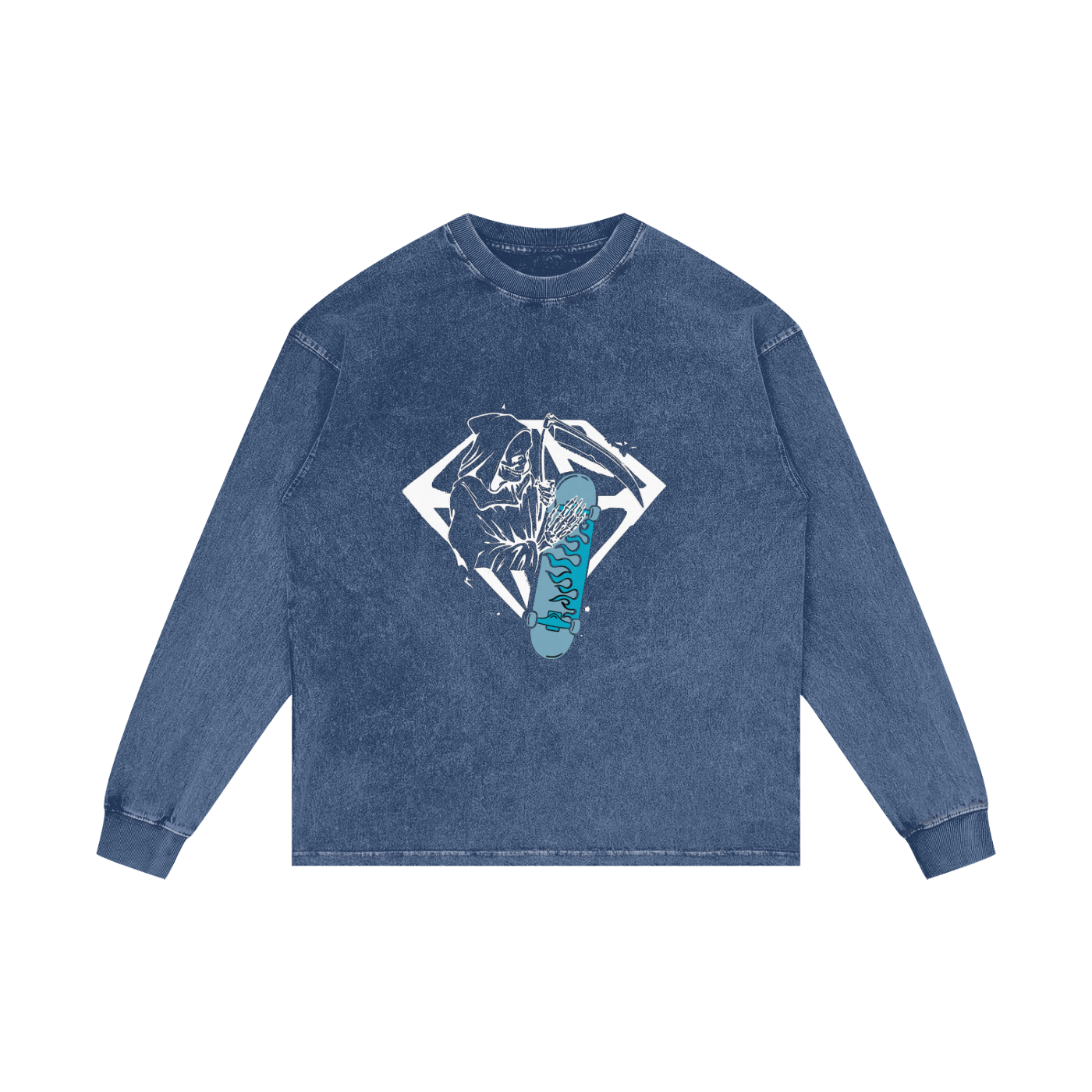 Acid Wash Oversize Long Sleeve T-Shirt