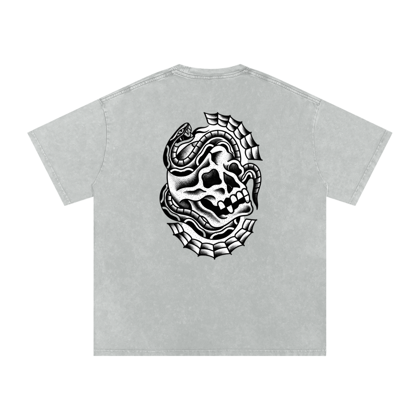 Snow Washed Oversized Cotton T-Shirt