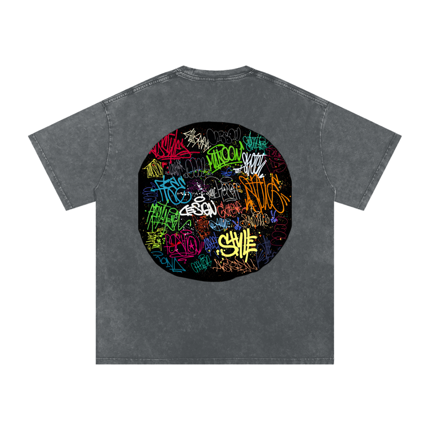 Snow Washed Oversized Cotton T-Shirt