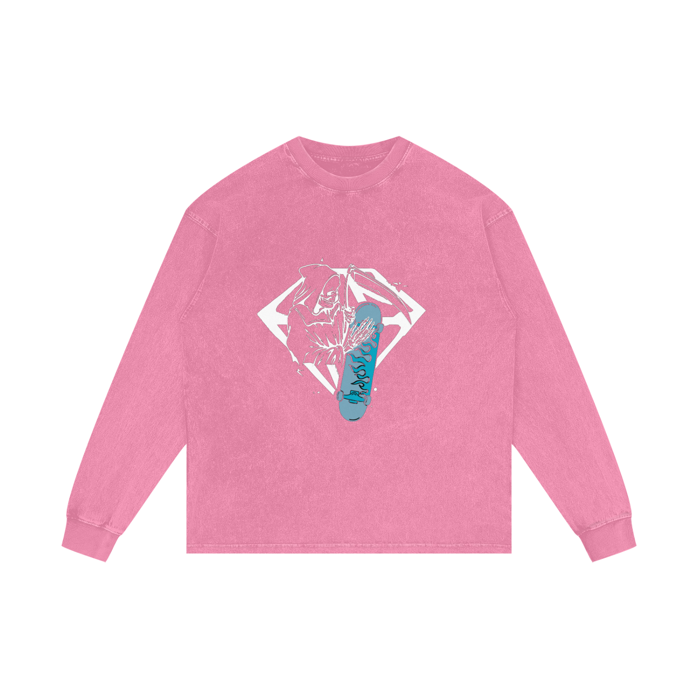 Acid Wash Oversize Long Sleeve T-Shirt