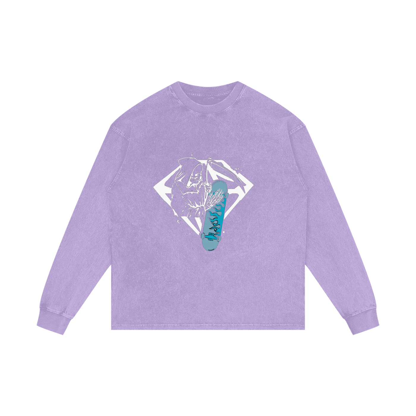 Acid Wash Oversize Long Sleeve T-Shirt