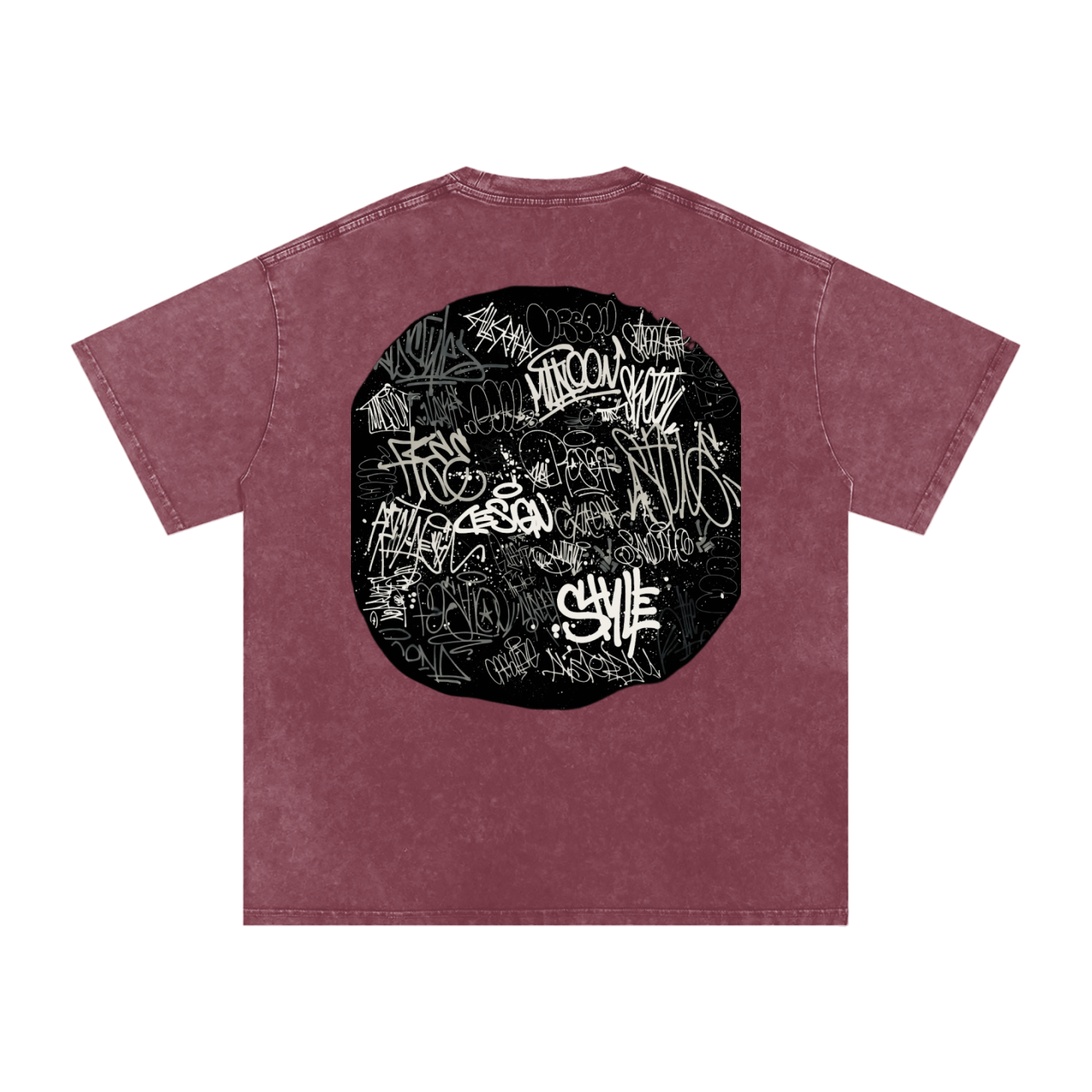 Snow Washed Oversized Cotton T-Shirt