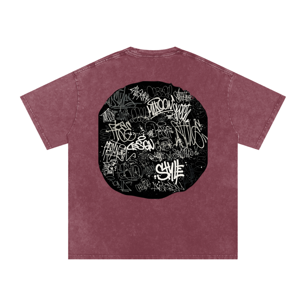 Snow Washed Oversized Cotton T-Shirt