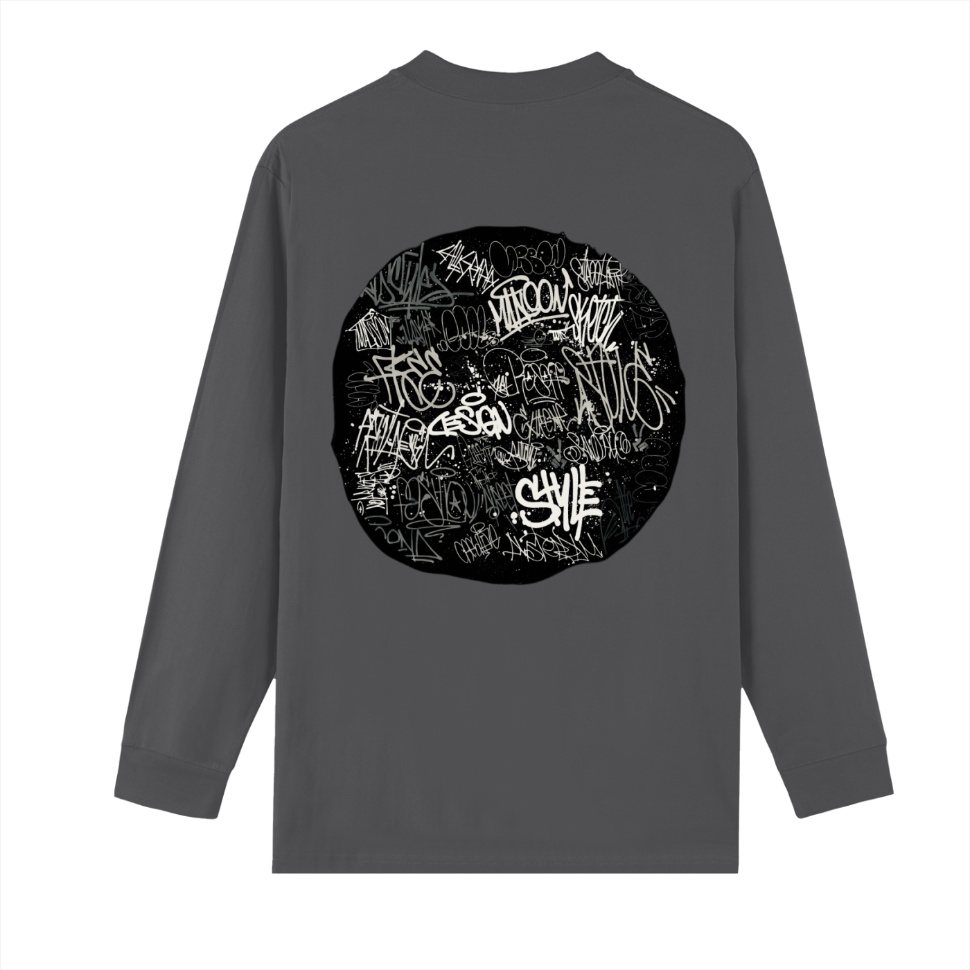 Crew Neck Drop Shoulder Long Sleeve Shirt