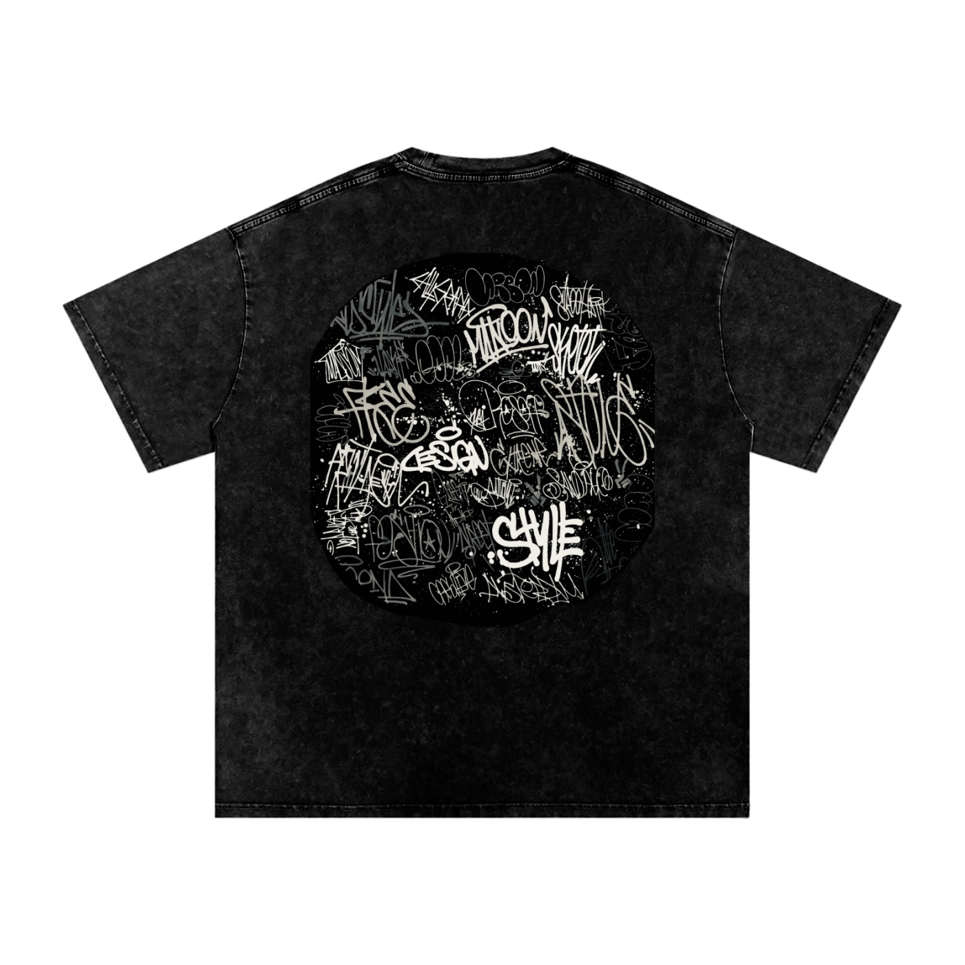 Snow Washed Oversized Cotton T-Shirt