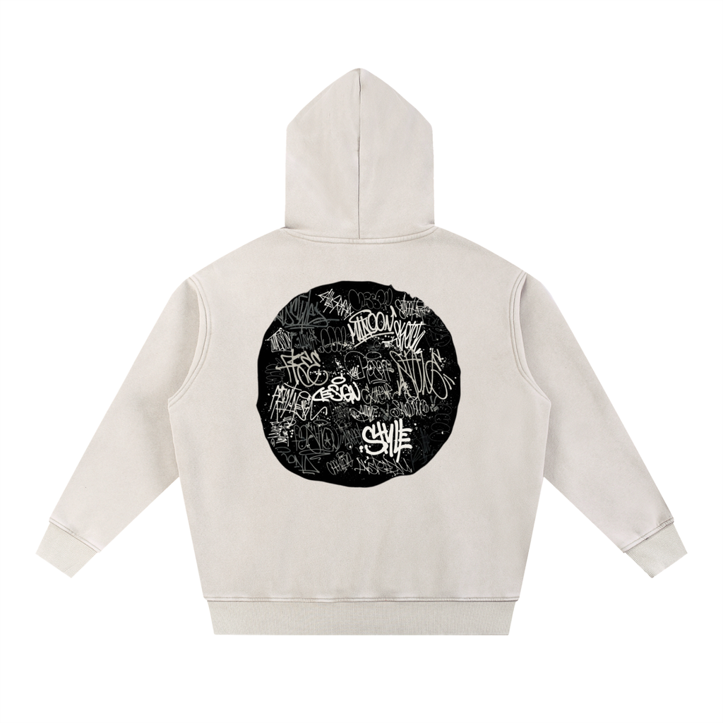 Snow Wash Fleece Oversize Hoodie