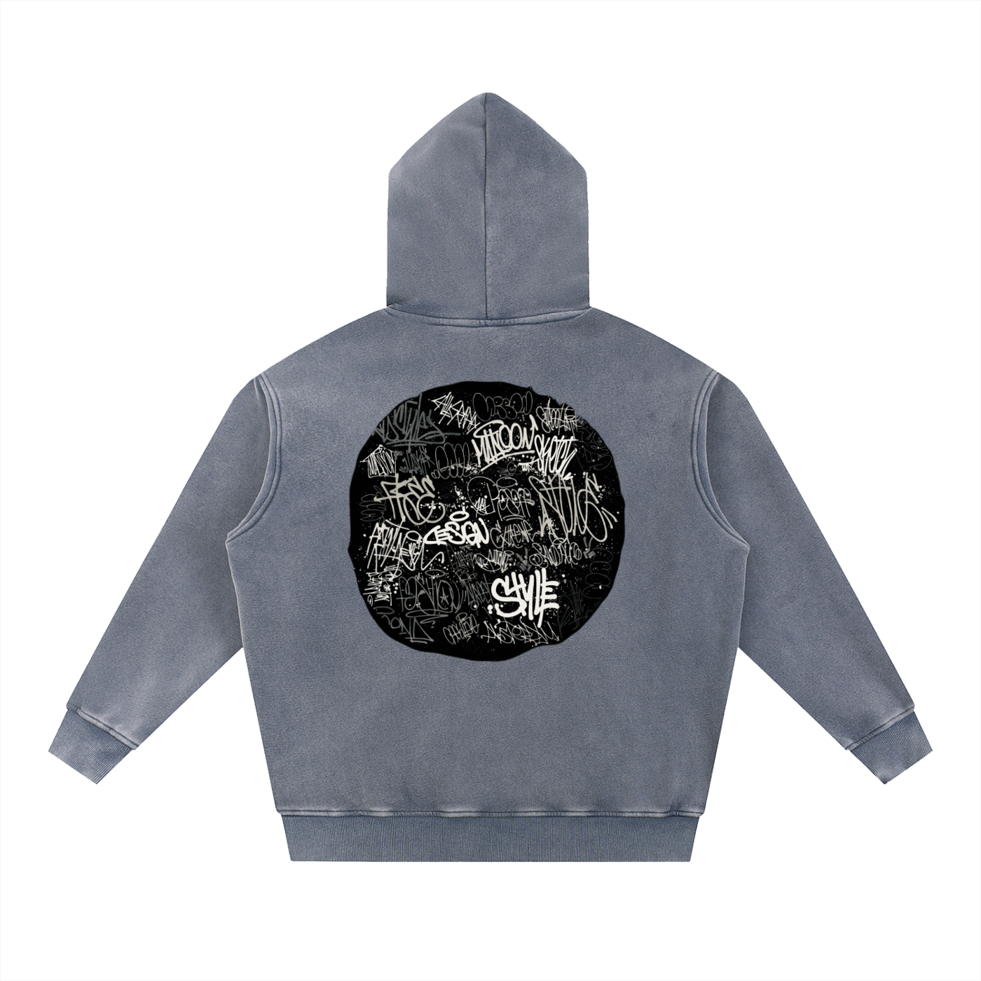 Snow Wash Fleece Oversize Hoodie