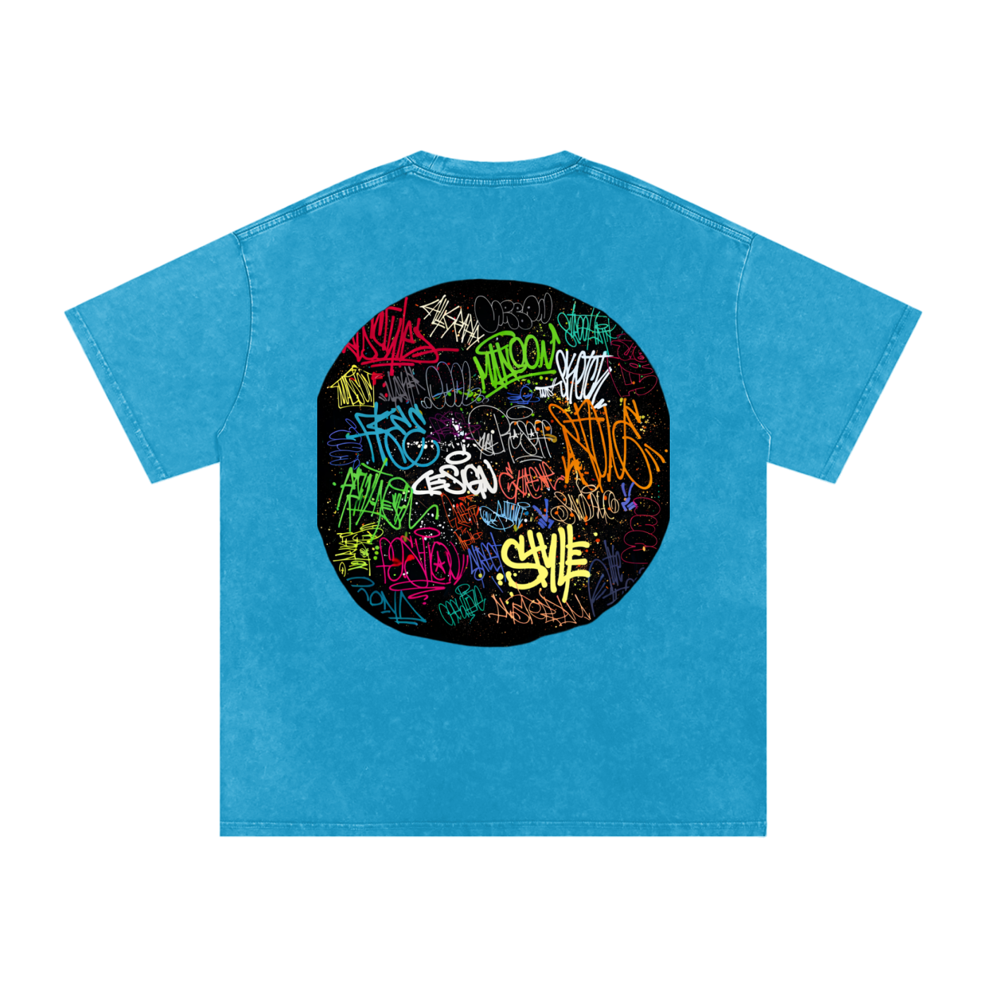 Snow Washed Oversized Cotton T-Shirt