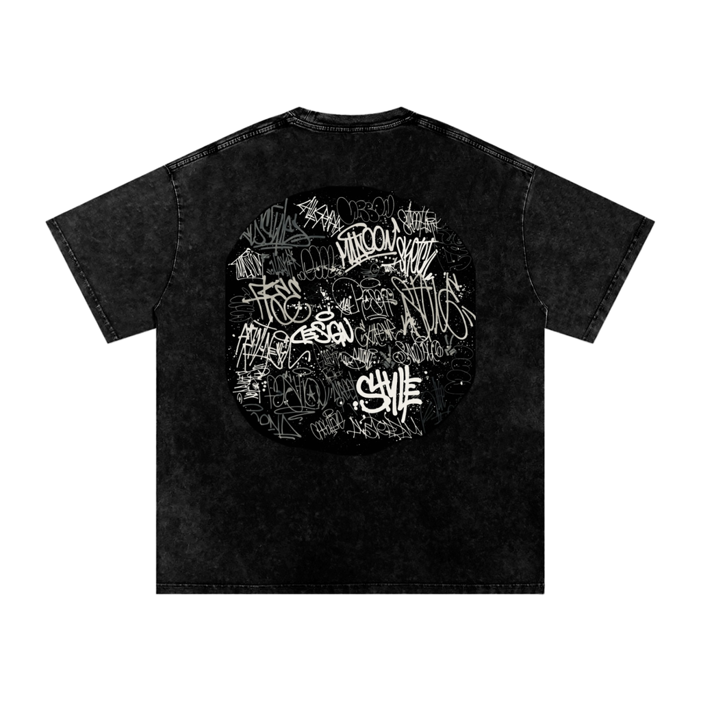 Snow Washed Oversized Cotton T-Shirt