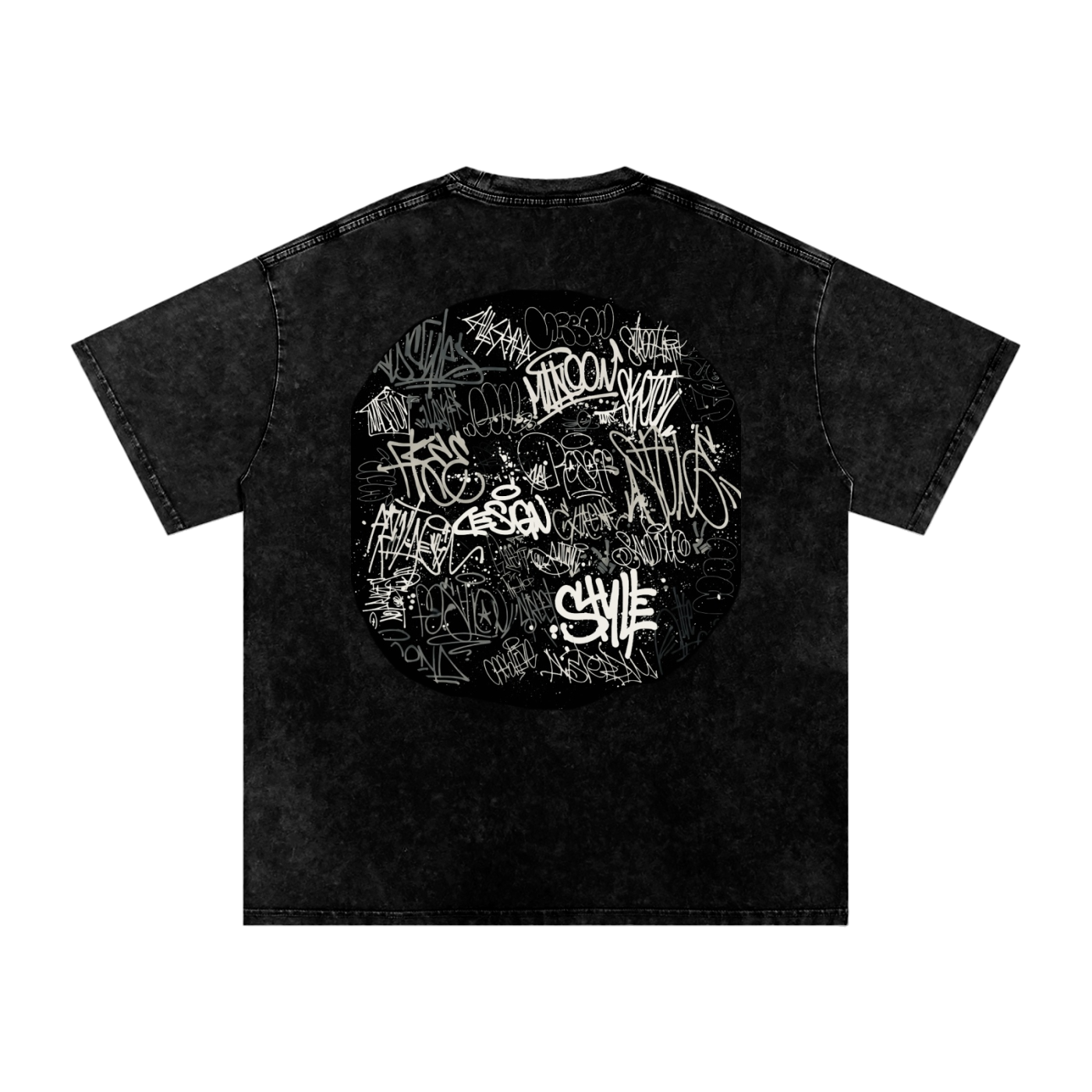 Snow Washed Oversized Cotton T-Shirt