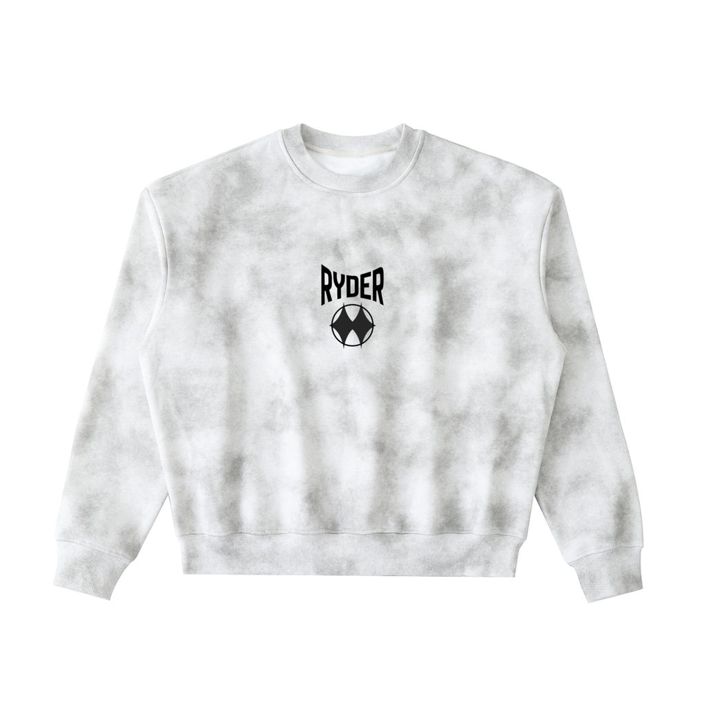 Scuff Washed Boxy Fleeced Sweatshirt