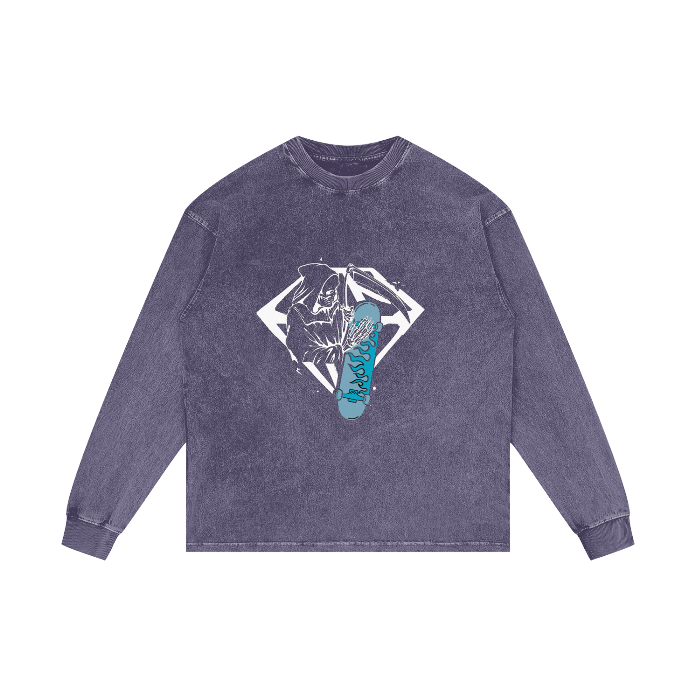 Acid Wash Oversize Long Sleeve T-Shirt