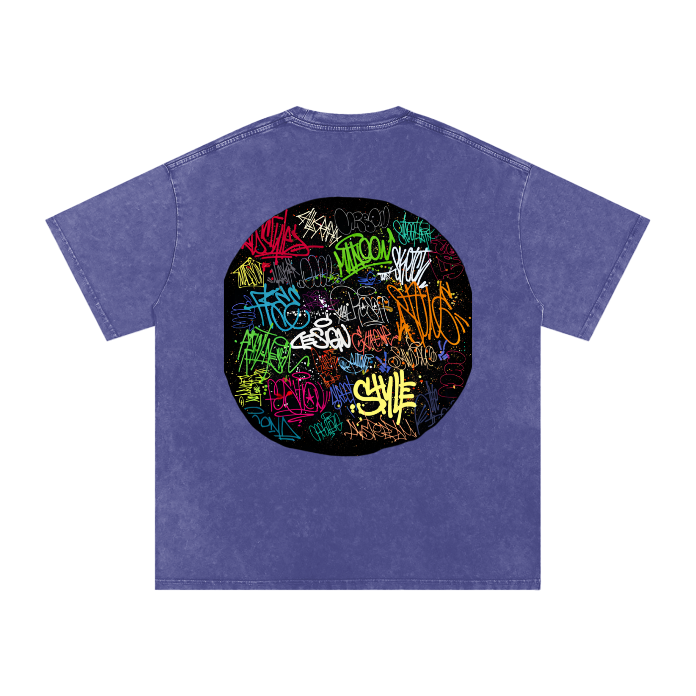 Snow Washed Oversized Cotton T-Shirt