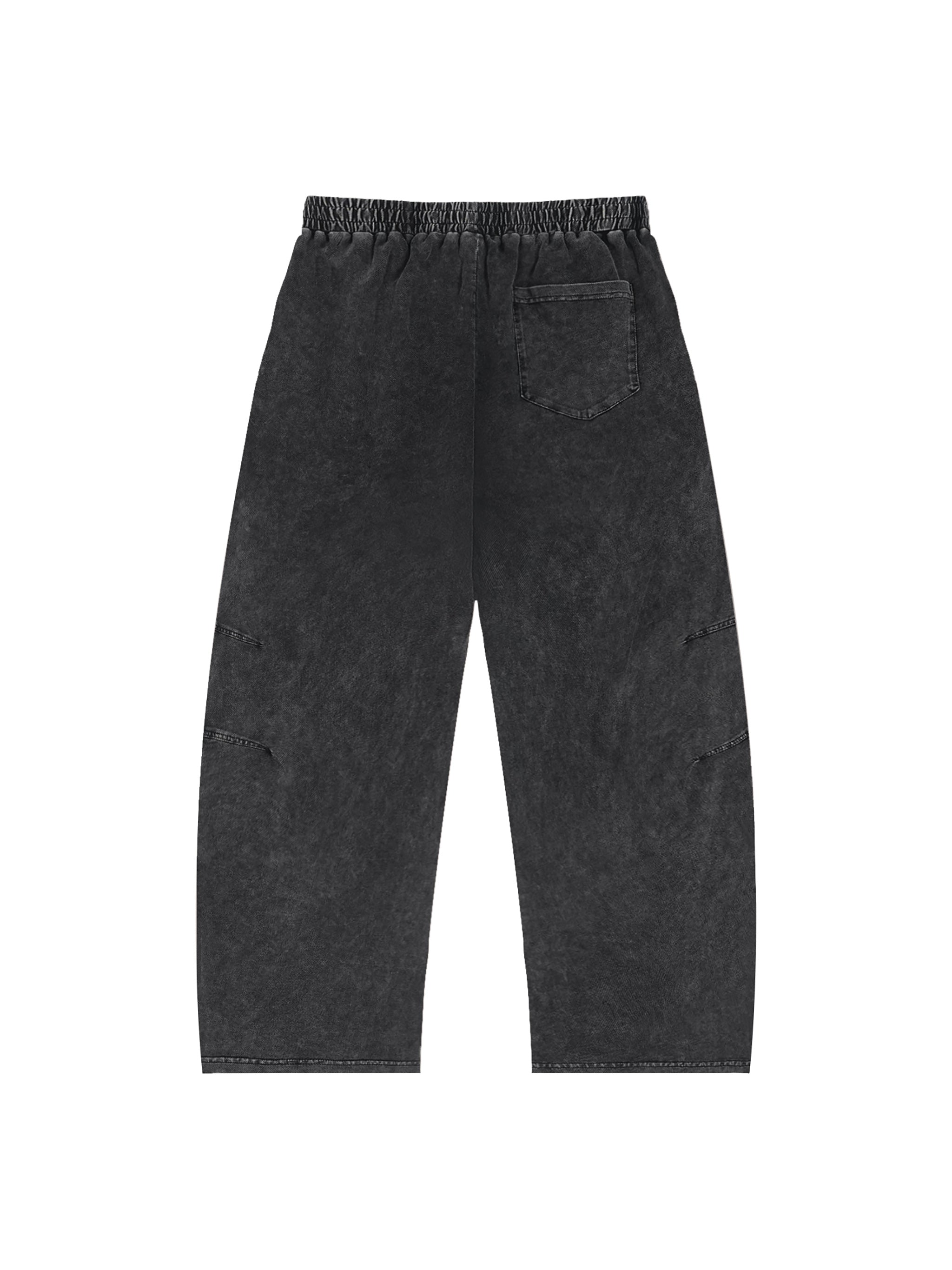 Snow Wash Drawstring Cotton Pants
