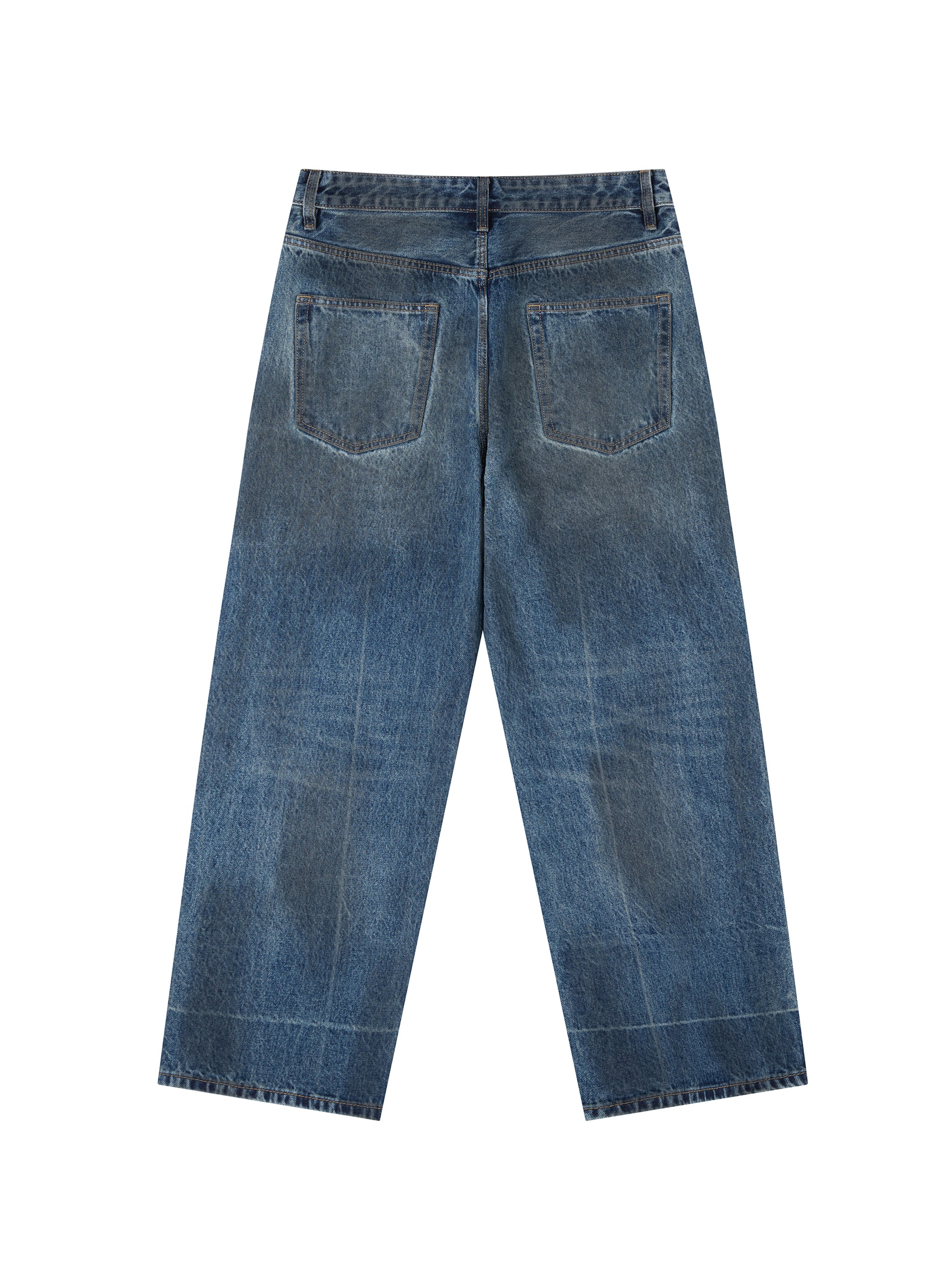 Vintage Wash Baggy Denim Jeans